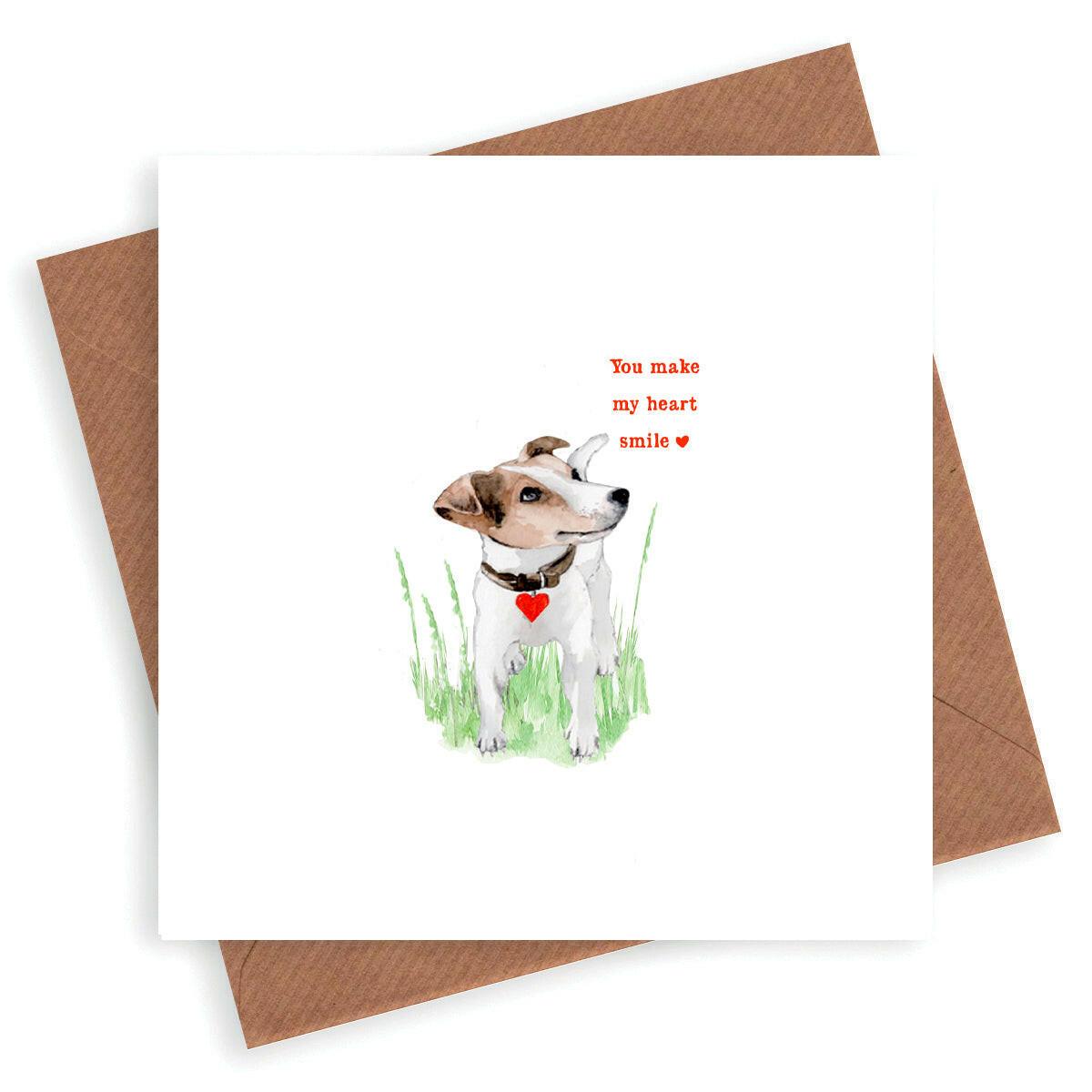 Puppy Love Greeting Card - Cute and Adorable Card for a Loved One - Crumble and Core