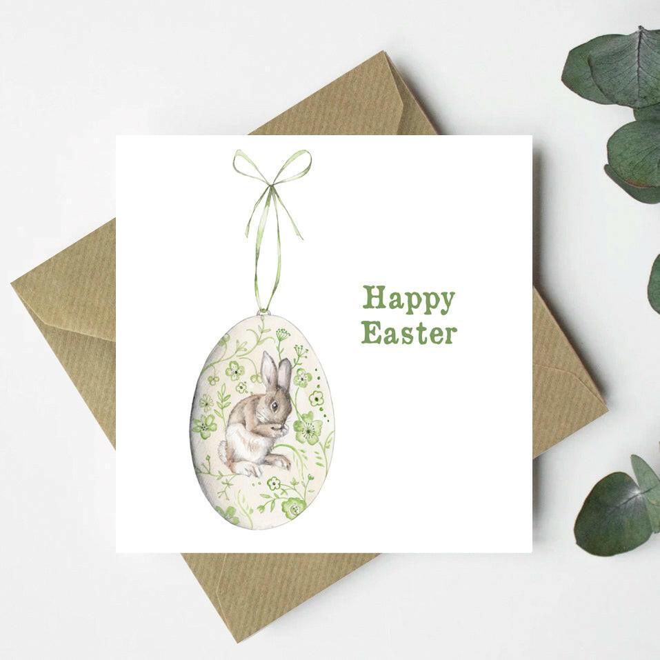 Cute Easter Bunny Greeting Card - Adorable Springtime Design - Crumble and Core
