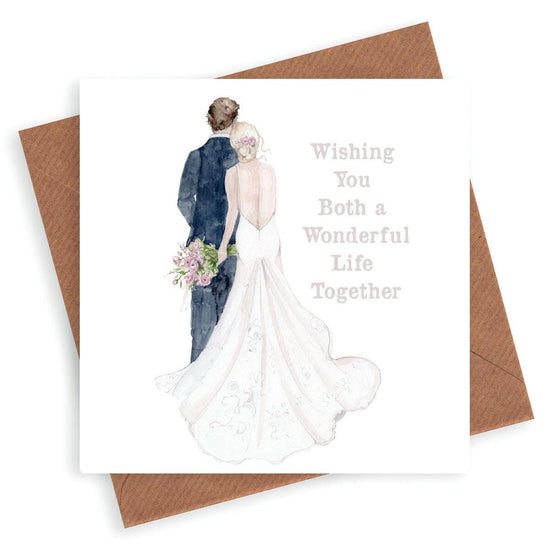 Bride & Groom Wedding Card - Unique Greeting Card - Crumble and Core