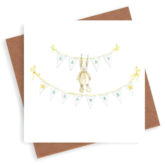 Baby Shower Bunting Card - Unique Greeting Card - Crumble and Core