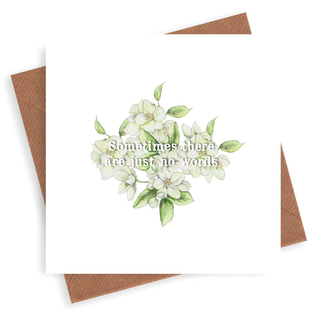 Blossom Sympathy Card - Unique Greeting Card - Crumble and Core