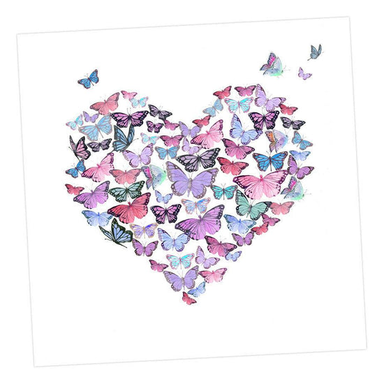 Heart of Butterflies Card - Crumble and Core