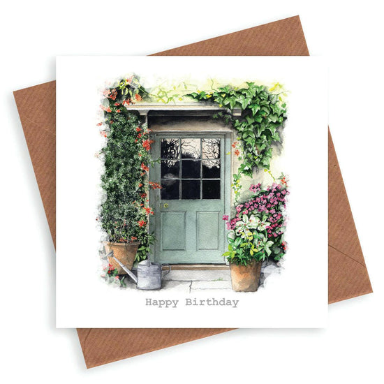 Cottage Door Birthday Card - Crumble and Core