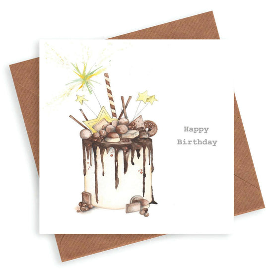Choccie Woccie Cake Greeting Card - Crumble and Core