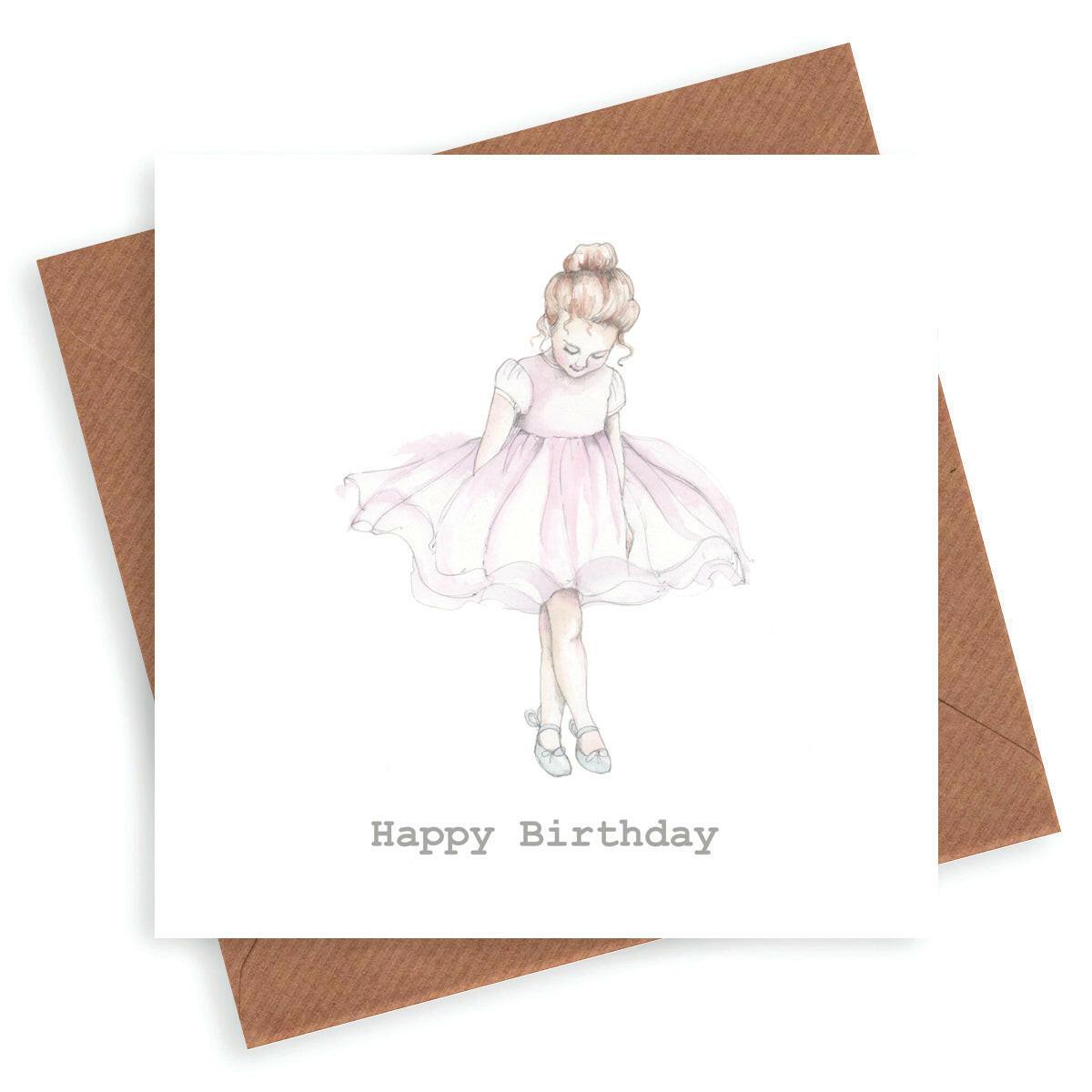 Ballerina Birthday Card - Crumble and Core
