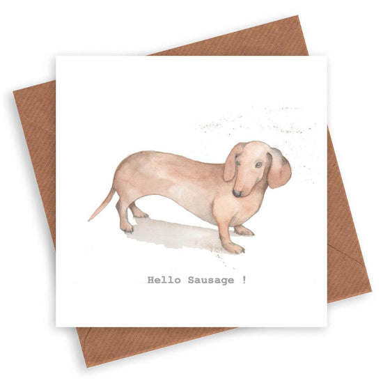 Sausage Dog Card - Crumble and Core