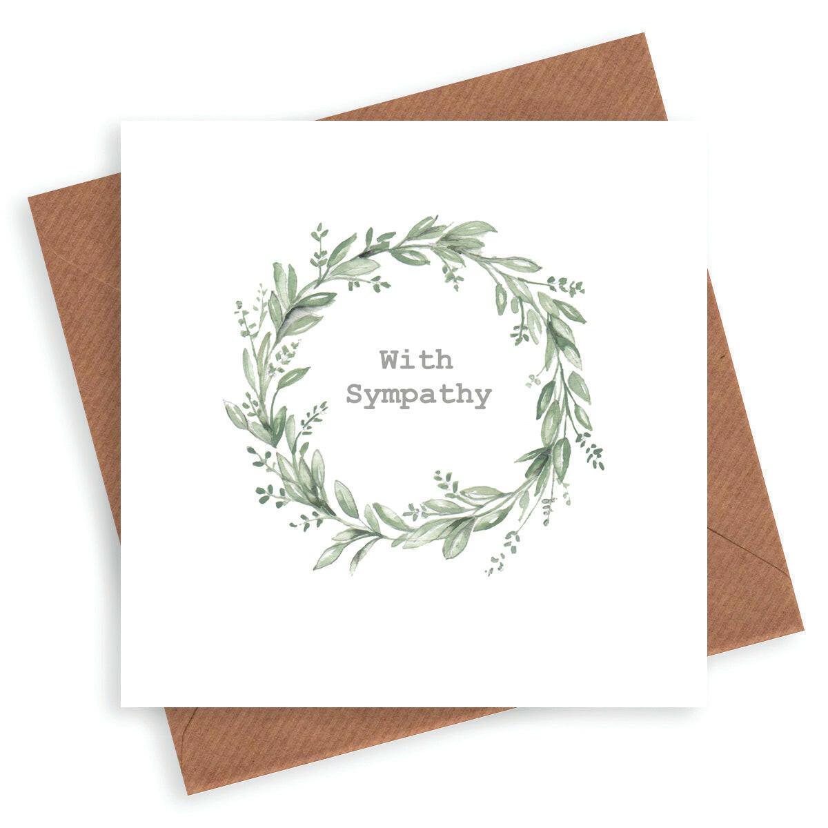 Sympathy Wreath Card - Crumble and Core