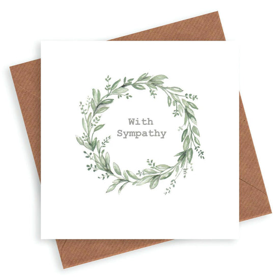 Sympathy Wreath Card - Crumble and Core