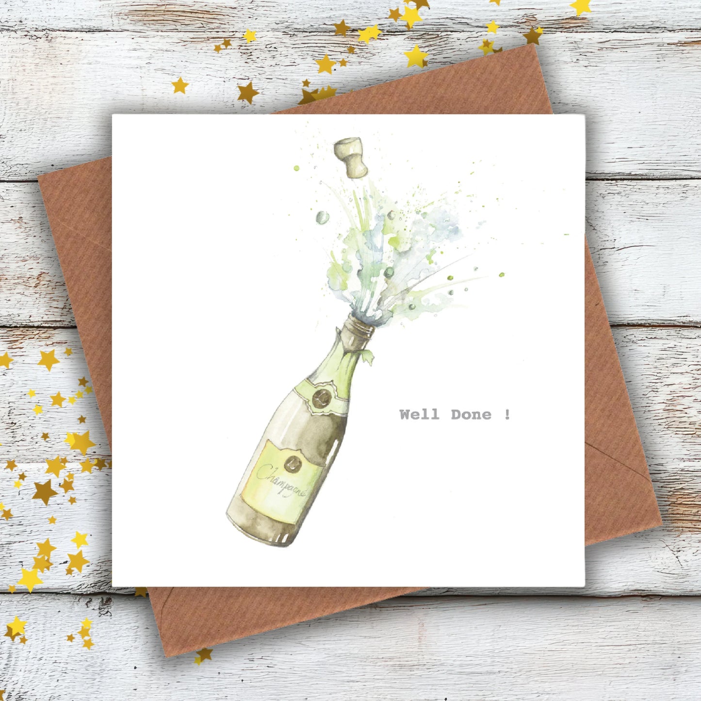 Well Done Champagne Card - Crumble and Core