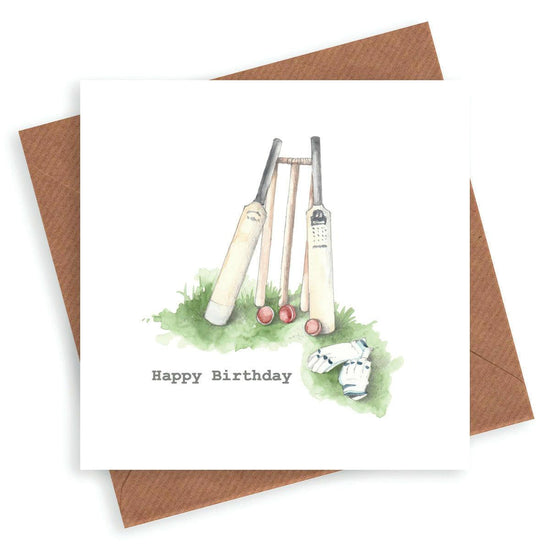 Happy Birthday Cricket Card - Crumble and Core