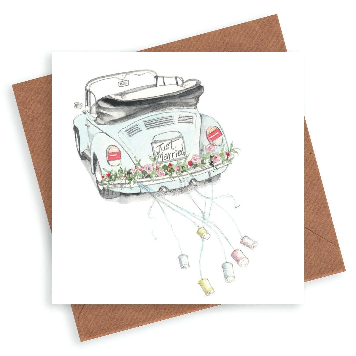 Car Wedding Card - Crumble and Core