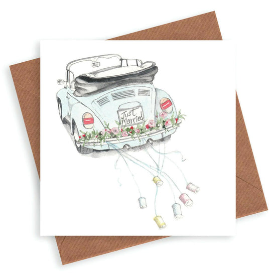 Car Wedding Card - Crumble and Core