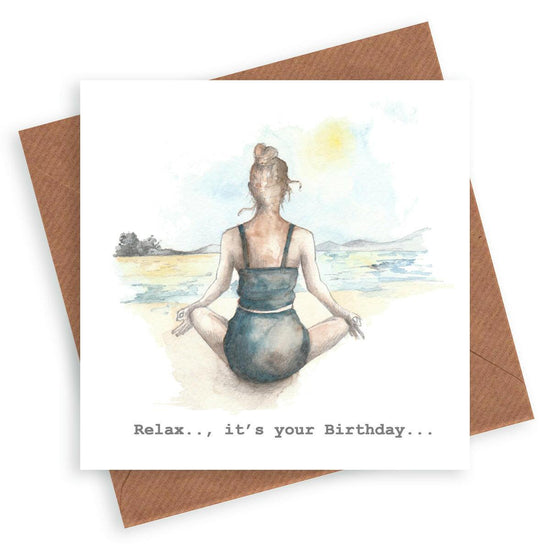 Yoga Birthday Card - Crumble and Core