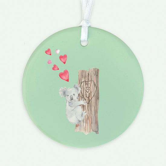Ceramic Keepsake Hanging Decoration - A6 Greeting Card with Ceramic Keepsake - Koala Love You - Crumble and Core