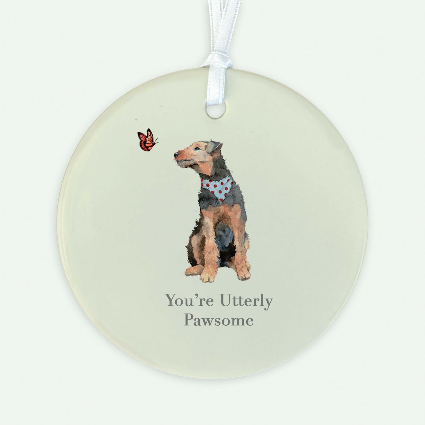 Hanging Ceramic Decoration - Dog Themed Gift - Keepsake Decoration - Gift for Her - Crumble and Core
