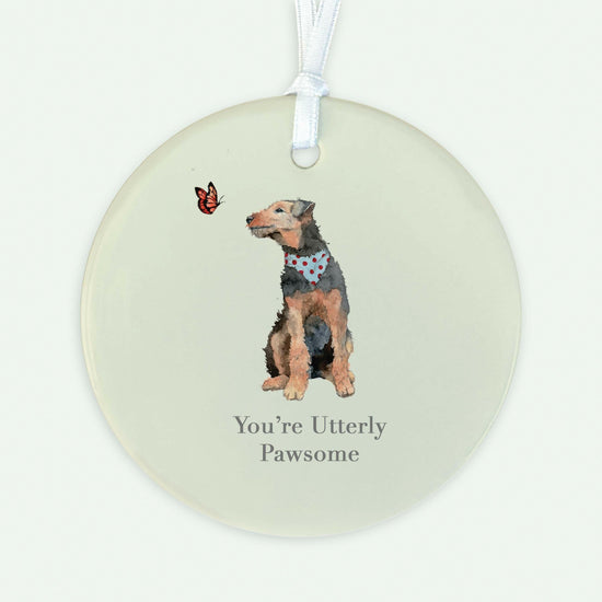Hanging Ceramic Decoration - Dog Themed Gift - Keepsake Decoration - Gift for Her - Crumble and Core