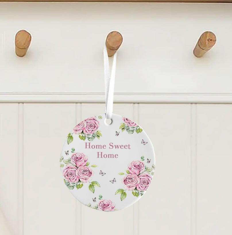 Ceramic Hanging Decoration Home Sweet Home Accent Piece - New Home Gift - Housewarming Gift Ideas - Crumble and Core