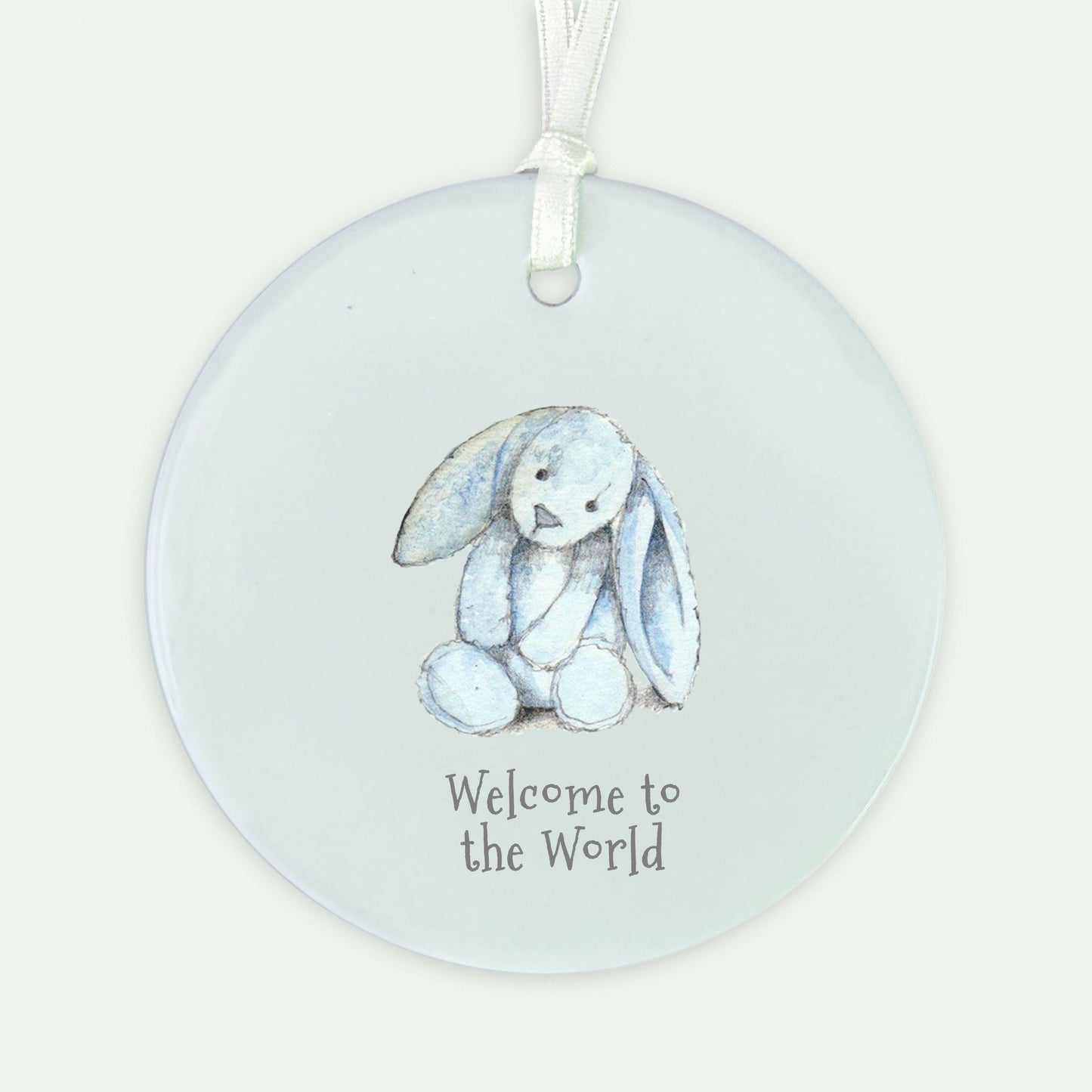 Hanging Ceramic Decoration - Baby Boy Gift - Keepsake Ornament - Nursery Decor - Crumble and Core