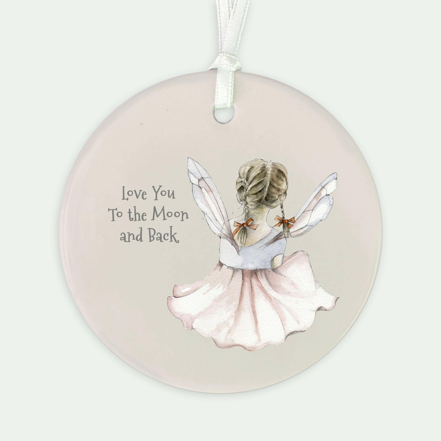 Hanging Ceramic Decoration - Baby Girl Gift - Keepsake Ornament - Nursery Decor - Gifts for Girl - Crumble and Core
