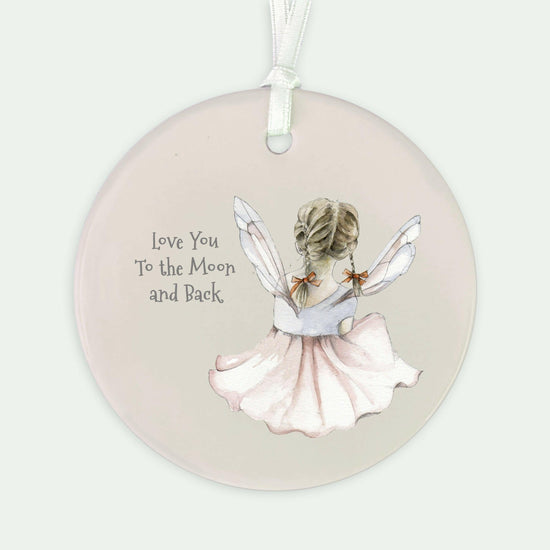 Hanging Ceramic Decoration - Baby Girl Gift - Keepsake Ornament - Nursery Decor - Gifts for Girl - Crumble and Core