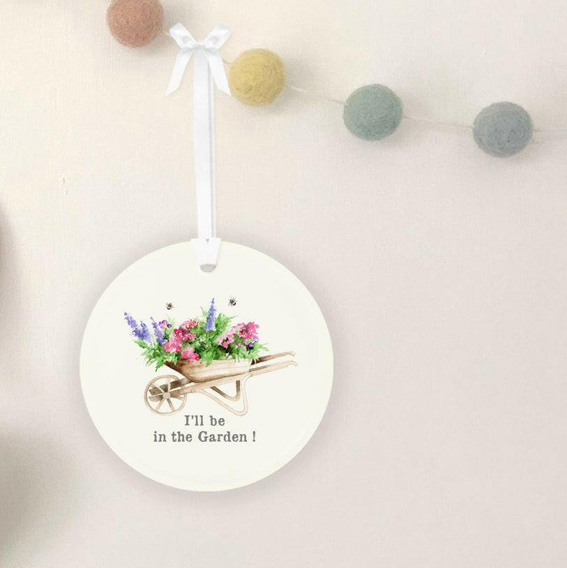 Hanging Ceramic Decoration - Charming Outdoor or Indoor Accent - Gardeners Gift - Crumble and Core