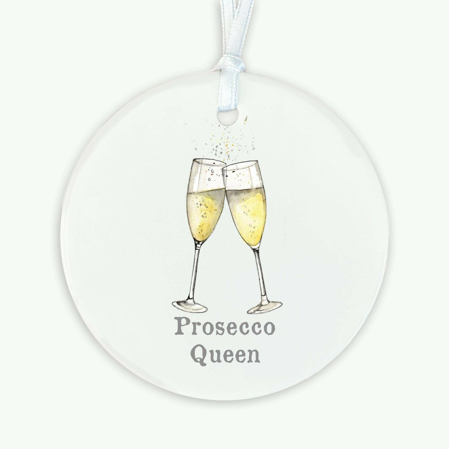 Hanging Ceramic Decoration Perfect for Celebrations Prosecco Queen Prosecco Gift - Crumble and Core