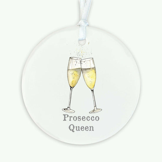 Hanging Ceramic Decoration Perfect for Celebrations Prosecco Queen Prosecco Gift - Crumble and Core
