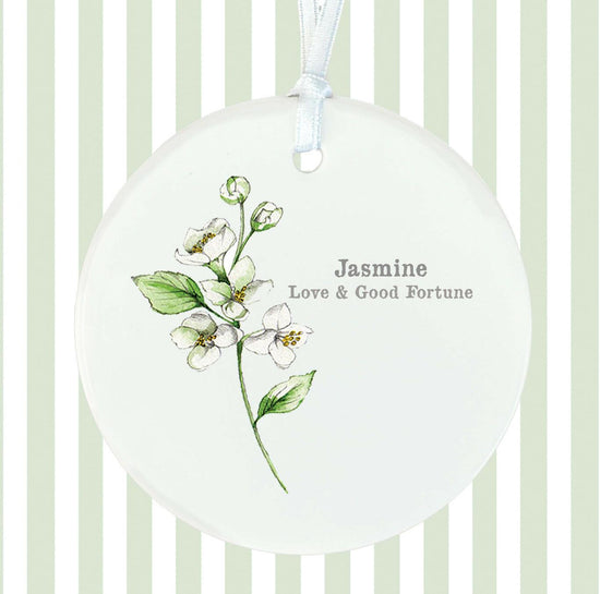 Hanging Ceramic Flower Decoration - Elegant Design for Home Decor - Gift for Her - Crumble and Core