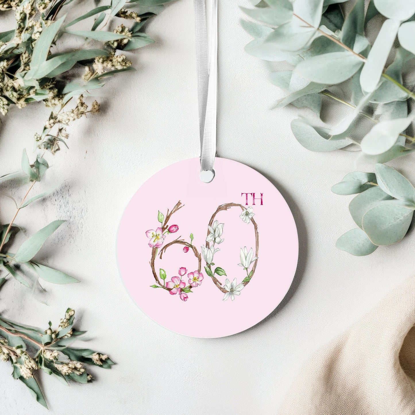 Hanging Ceramic Keepsake Decoration - 60th Birthday Gift Ideas - Crumble and Core