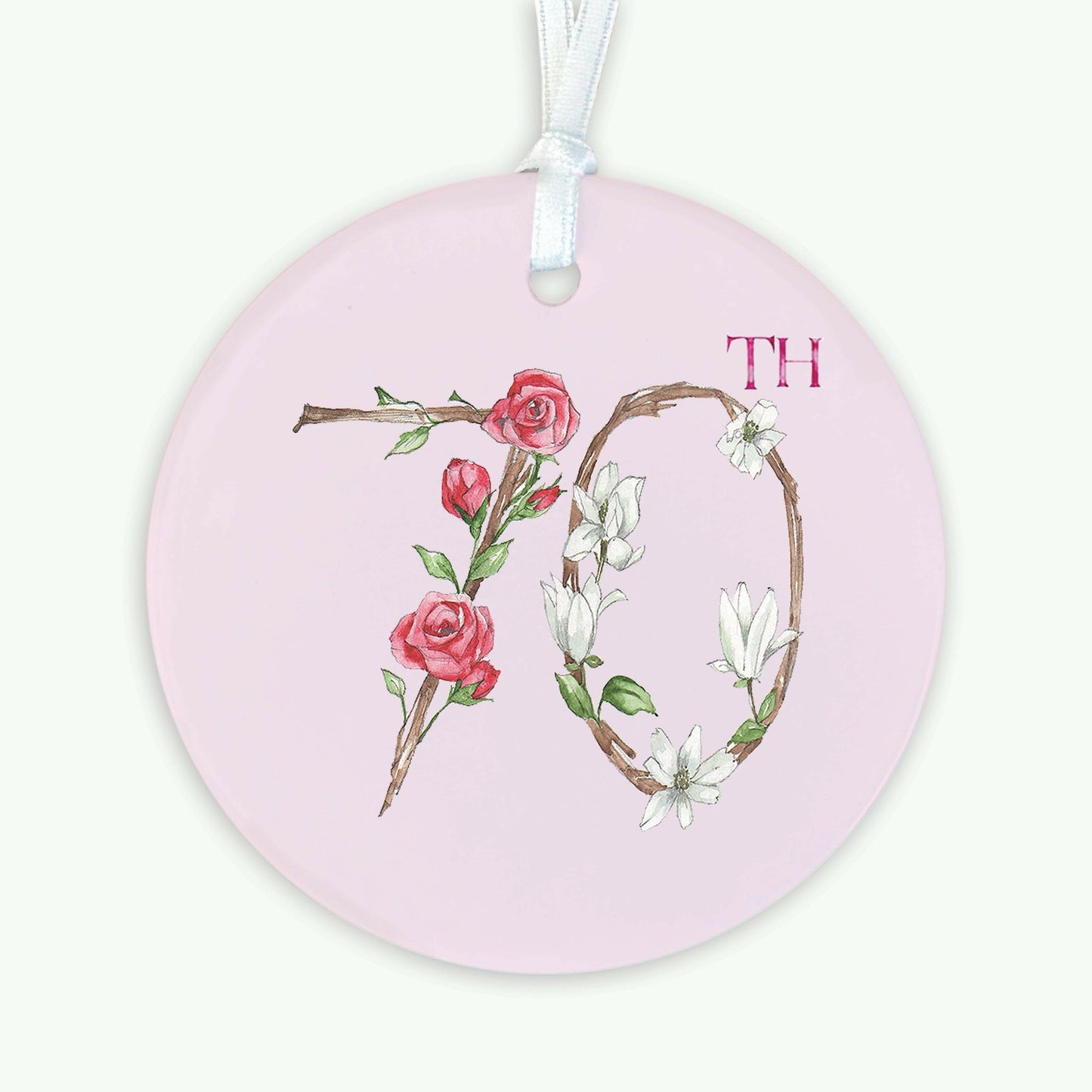 70th Birthday Greeting Card with Ceramic Keepsake - Card and Gift for Milestone Celebration - Crumble and Core