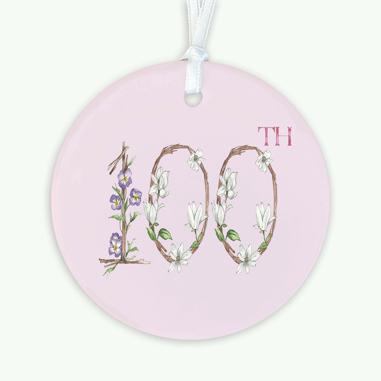 100th Birthday Card Ceramic Keepsake Perfect Gift for Women - Crumble and Core