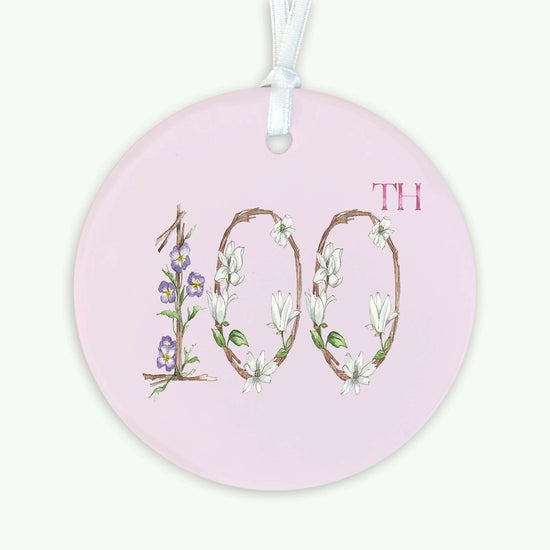 100th Birthday Card Ceramic Keepsake Perfect Gift for Women - Crumble and Core