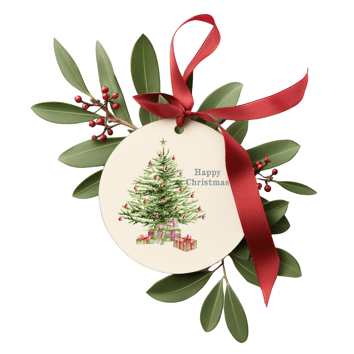 Hanging Ceramic Christmas Tree Decoration - Festive Holiday Ornament - Christmas Tree Decoration - Keepsake gift - Crumble and Core