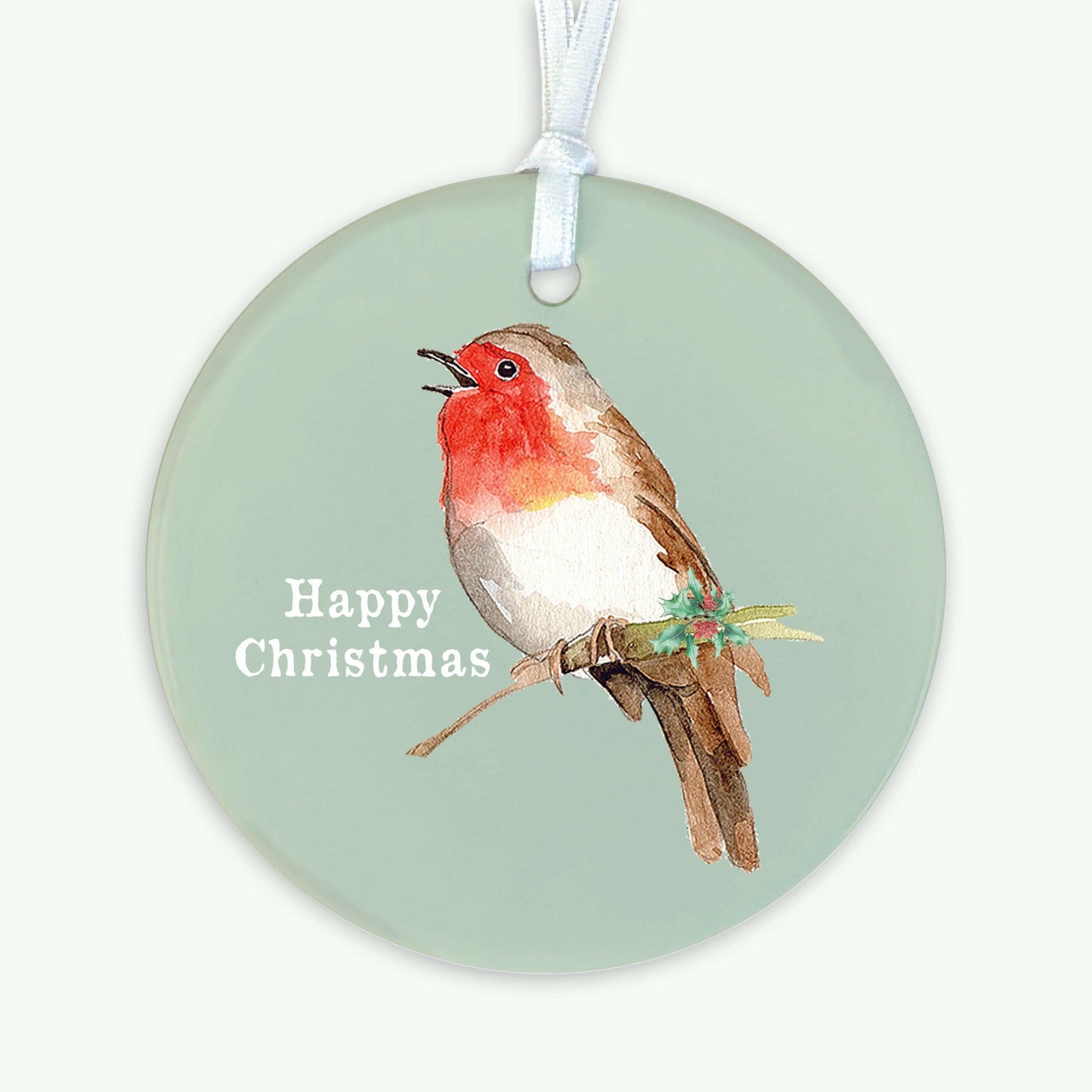 Unique Watercolour Christmas Card | Hanging Decoration | Christmas Keepsake | Festive Gift - Crumble and Core