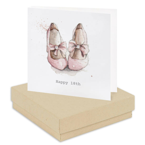 Sterling Silver Stud Earrings on Party Shoes Card - A Fun Gift for Ages 18 - Crumble and Core
