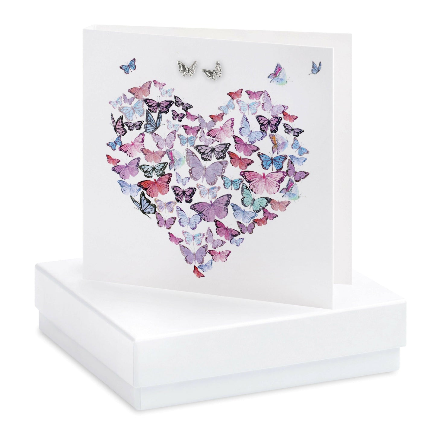 Sterling Silver Butterfly Stud Earrings - Elegant Gift Boxed for Any Occasion - Crumble and Core