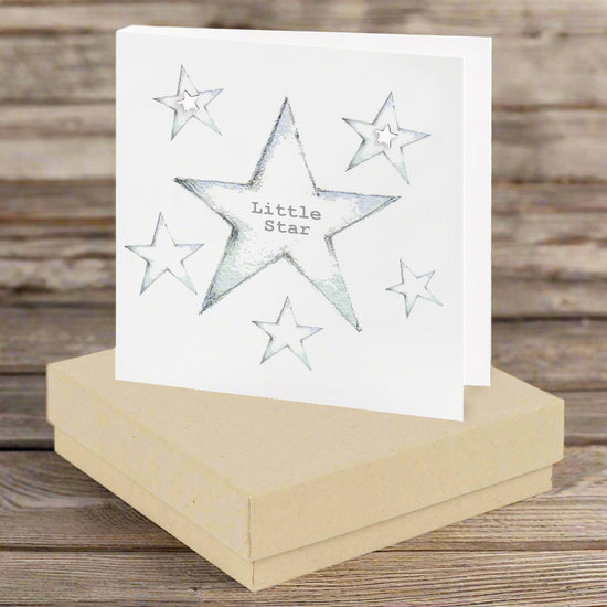 Sterling Silver Star Stud Earrings - Handcrafted Thank you Congratulations Gift - Crumble and Core