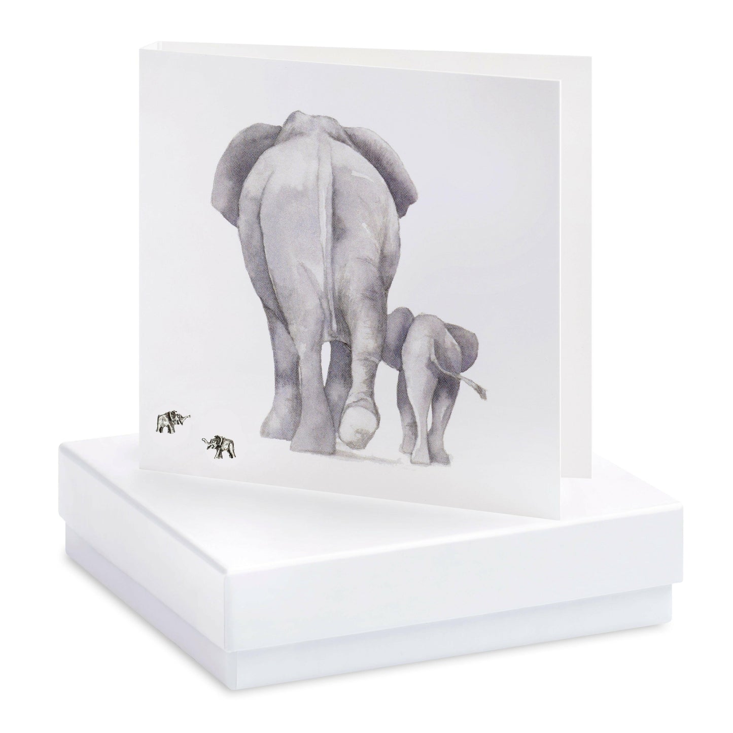 Sterling Silver Elephant Stud Earrings - Thoughtful Gift for Animal Lovers - Crumble and Core