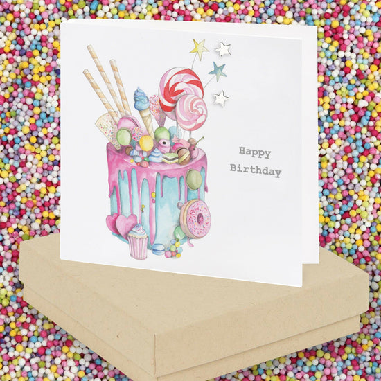 Sterling Silver Star Stud Earrings with Gift Box Birthday Card - Crumble and Core