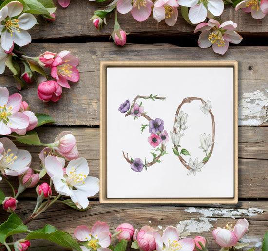 Sterling Silver Stud Earrings with Floral 50th Birthday Card - Elegant 50th Gift Set - Crumble and Core