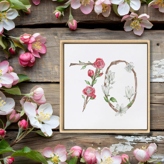 Sterling Silver Stud Earrings on Floral 70th Birthday Card - Perfect Milestone Birthday Gift - Crumble and Core