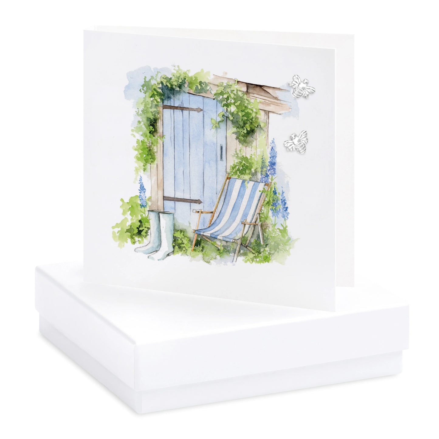 Sterling Silver Bumble Bee Stud Earrings Card - Crumble and Core