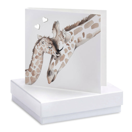Sterling Silver Giraffe Stud Earrings - Handcrafted Gift-Ready in Elegant Box - Crumble and Core