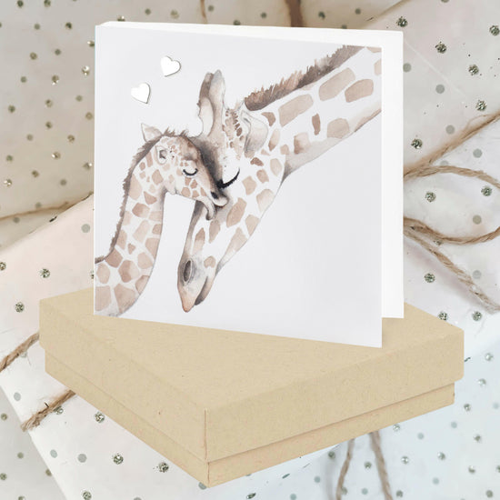 Sterling Silver Giraffe Stud Earrings - Handcrafted Gift-Ready in Elegant Box - Crumble and Core