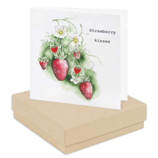 Sterling Silver Strawberry Stud Earrings - Jewellery Gift, Box and Card for all occasions - Crumble and Core
