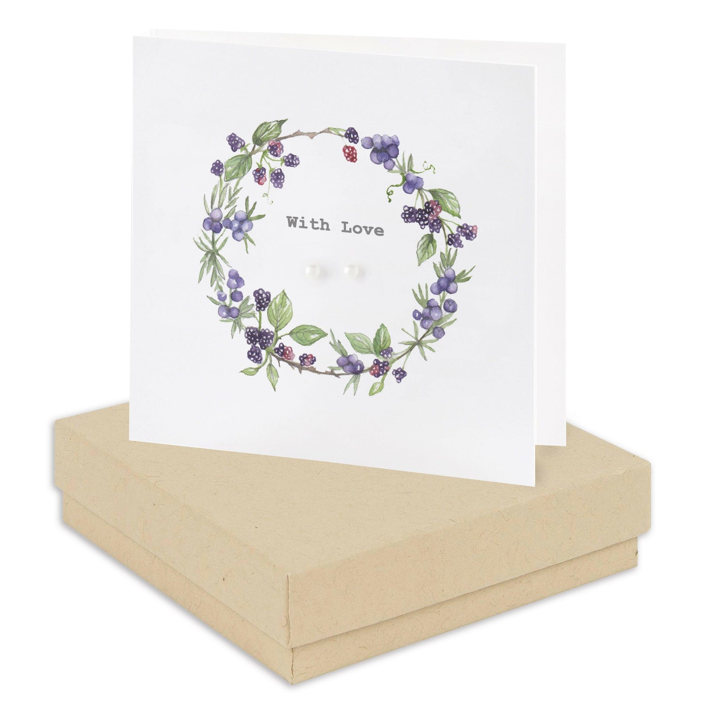 Sterling Silver Stud Earrings with Elegant Jewelry Card - Perfect Gift - Crumble and Core