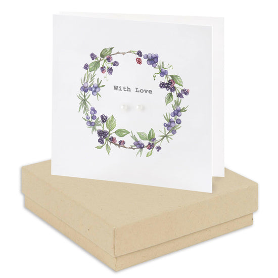 Sterling Silver Stud Earrings with Elegant Jewelry Card - Perfect Gift - Crumble and Core