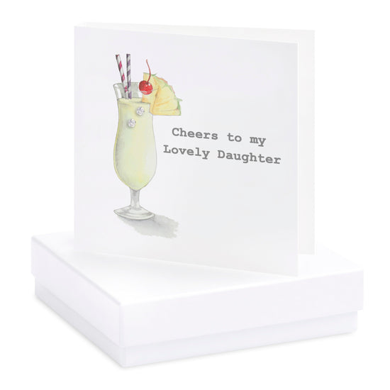 Sterling Silver Stud Earrings and Cocktail Card - Gift Box Included - Crumble and Core