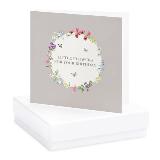 Sterling Silver Flower Stud Earrings Sentiments Boxed Gift for Her - Crumble and Core