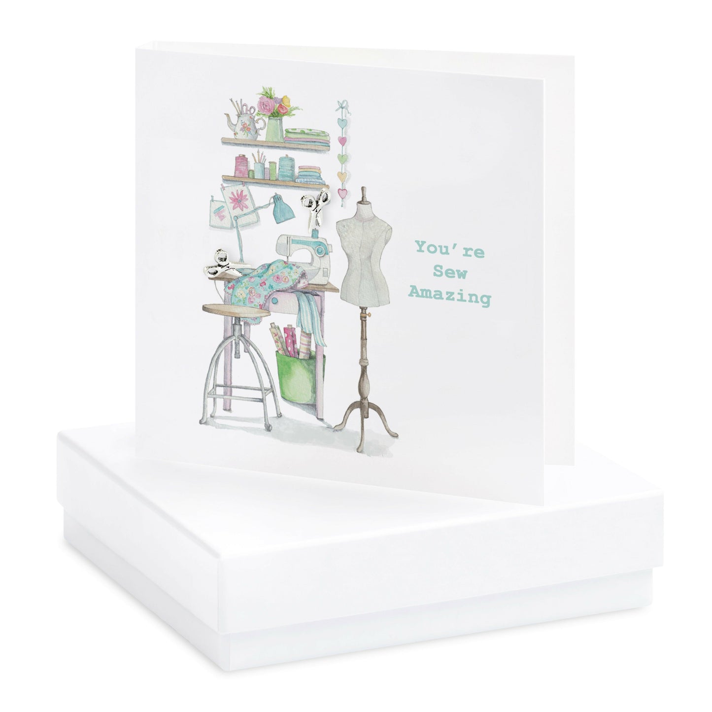 Sterling Silver Stud Earrings - Perfect Gift for Crafting and Sewing Enthusiasts Gift-Boxed - Crumble and Core